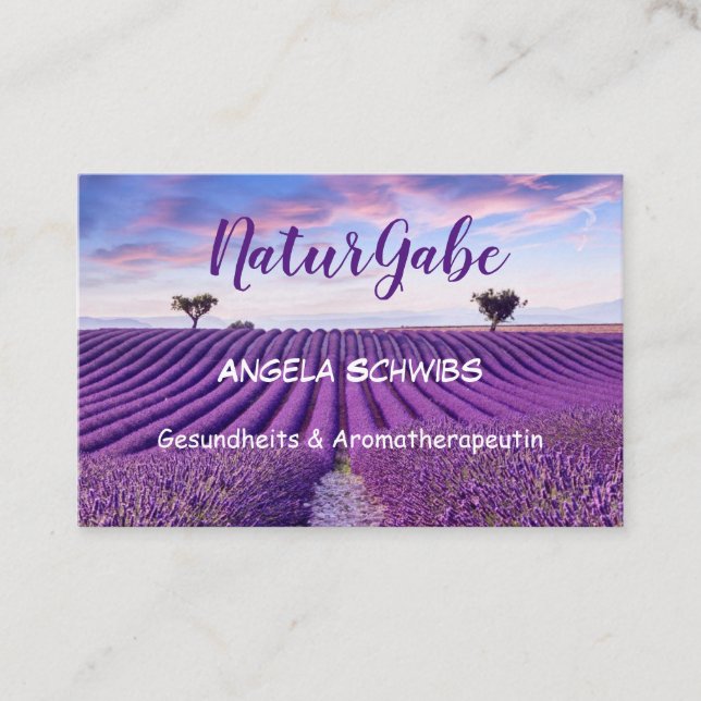 Standard, 8,5 x 5,5 cm Visitenkarte (Vorderseite)