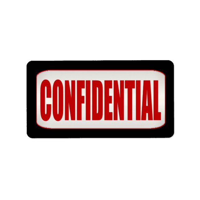 Standard Business Confidence Medium Label Adressaufkleber (Vorne)