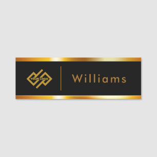 Standard-Firmenlogo Firmenname Name des Mitarbeite Namensschild