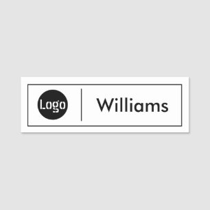 Standard-Firmenlogo Firmenname Name des Mitarbeite Namensschild