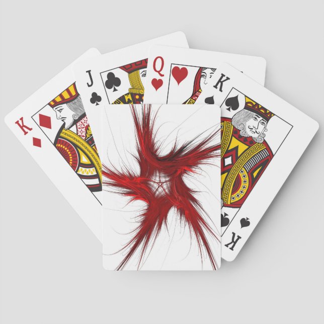 Standard-Index Abstrakte Rot/Weiß-Karten Spielkarten (Rückseite)