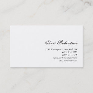 Standard-Kalligrafie-Script-White-Visitenkarte Visitenkarte
