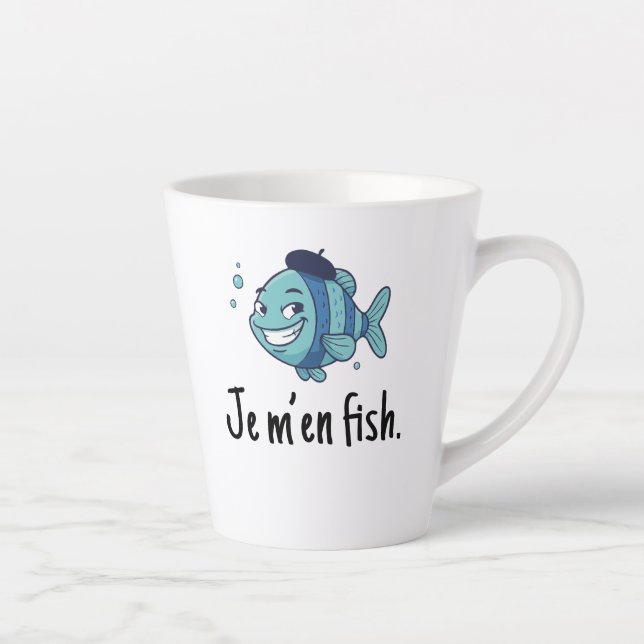 Standard Latte Mug - Je m'en fish (Droite)
