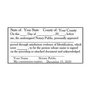 Standard Notary Public Recognition Briefmarke Permastempel