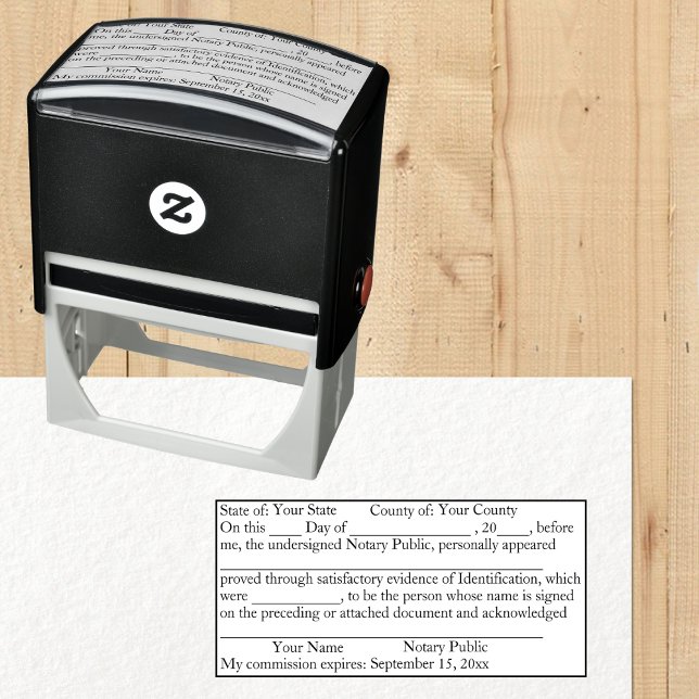 Standard Notary Public Recognition Custom Permastempel (Standard Notary Public Acknowledgement Custom Self-inking Stamp)