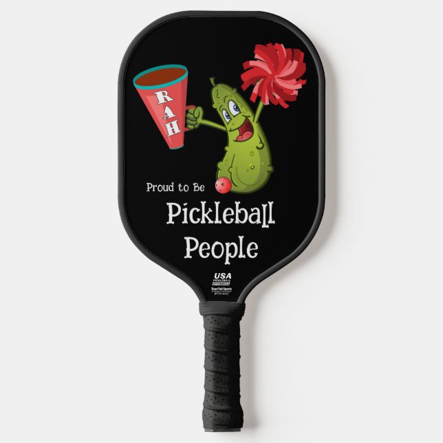 Standard Pickleball Paddle, schwarz, Funny Pickleb Schläger (Vorderseite)