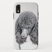 Standard Poodle Black Parti Painting - Dog Art