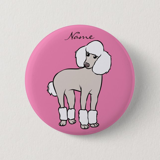 Standard Poodle Dog Thunder_Cove Button (Vorderseite)