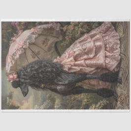 Standard Poodle Heirloom Decoupage Seidenpapier