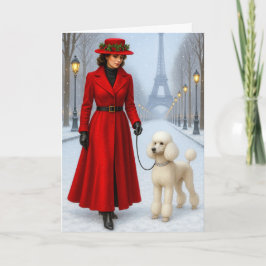 Standard Poodle Holiday Card Feiertagskarte