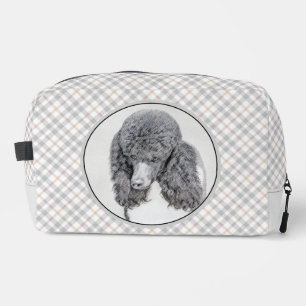 Standard Poodle Malerei Parti Schwarz-weiß Dog Art Waschbeutel