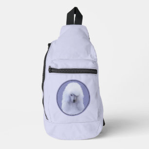 Standard Poodle Malerei White Original Dog Art Crossbody Bag