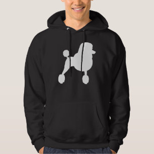 Standard Poodle-Silhouette mit Extravagantem Haars Hoodie