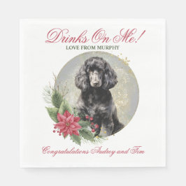 Standard Poodle Wedding Napkins mit Hunden Foto Serviette