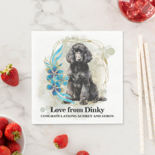Standard Poodle Wedding Napkins mit Hunden Foto Serviette