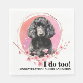 Standard Poodle Wedding Napkins mit Hunden Foto Serviette
