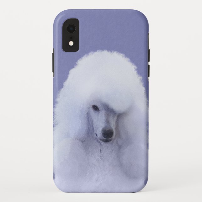 Standard Poodle White Painting - Original Dog Art Case-Mate iPhone Hülle (Rückseite)