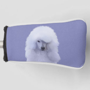 Standard Poodle White Painting - Original Dog Art Golf Headcover