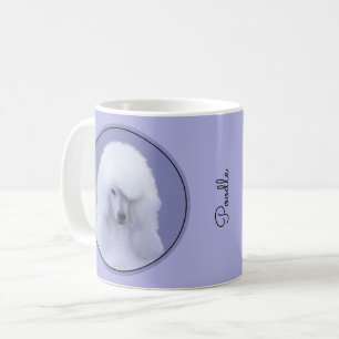 Standard Poodle White Painting - Original Dog Art Kaffeetasse