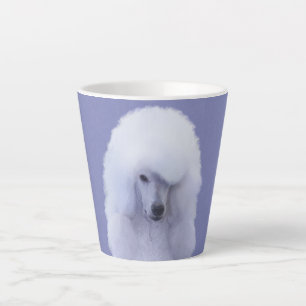 Standard Poodle White Painting - Original Dog Art Milchtasse