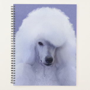 Standard Poodle White Painting - Original Dog Art Planer