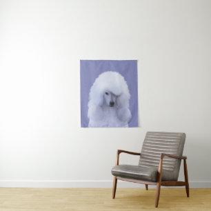 Standard Poodle White Painting - Original Dog Art Wandteppich