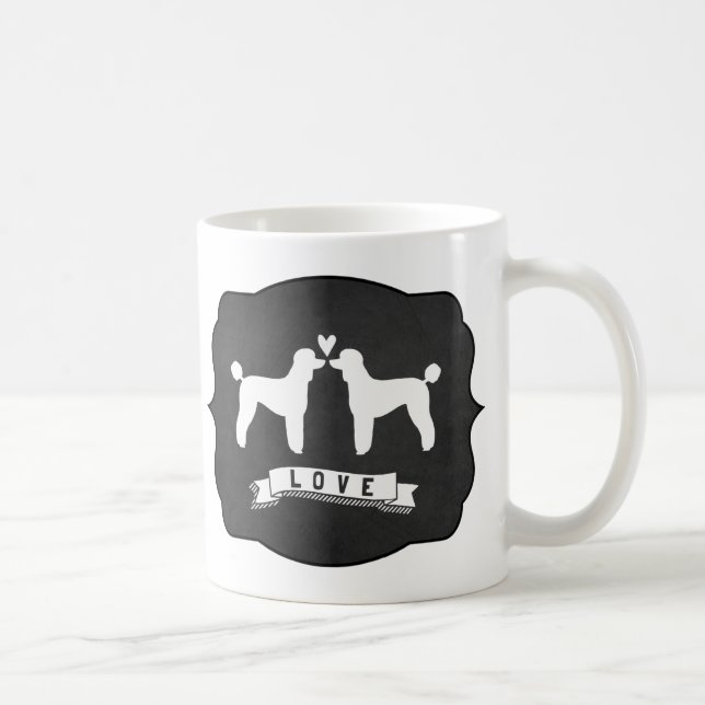 Standard Poodles Liebe Kaffeetasse (Rechts)