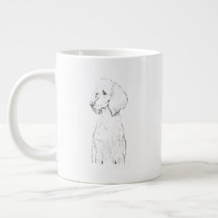 Standard Pudel-Hund Haustier-Porträt Jumbo-Tasse