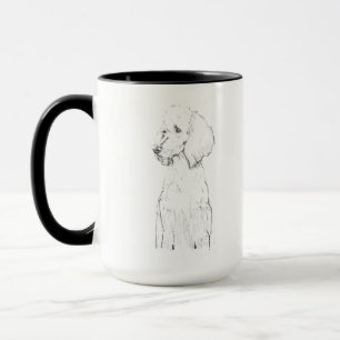 Standard Pudel-Hund Haustier-Porträt Tasse