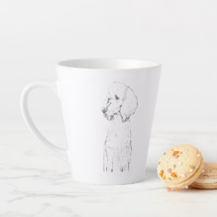 Standard Pudel Hund Haustierporträt Milchtasse