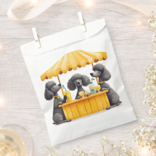 Standard Pudel Hunde betreiben einen Limonadenstan Geschenktütchen