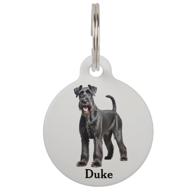 Standard (Riese) Schnauzer personalize Haustiermarke (Vorderseite)