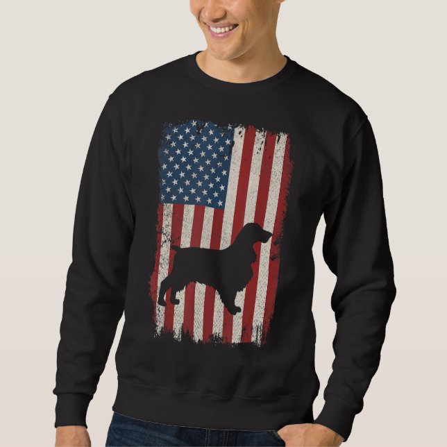 Standard Schnauzer American Flag USA Hund Welpe Us Sweatshirt (Vorderseite)