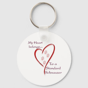 Standard Schnauzer Heart Belongs Schlüsselanhänger