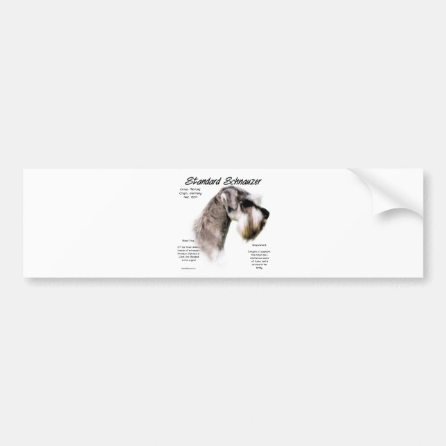 Standard Schnauzer History Design Autoaufkleber (Vorne)