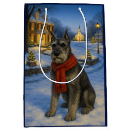 Standard Schnauzer Holiday Mittlere Geschenktüte