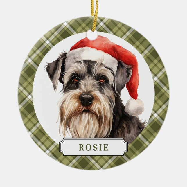 Standard Schnauzer Keramik Circle Ornament (Vorne)