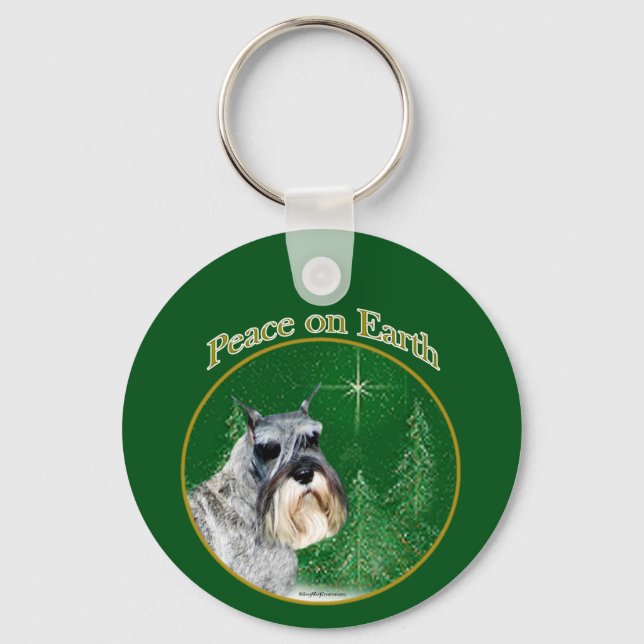 Standard Schnauzer Peace Schlüsselanhänger (Vorderseite)