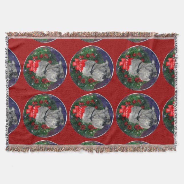 Standard Schnauzer Weihnachten Decke (Vorderseite)