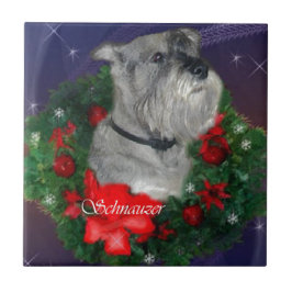 Standard Schnauzer Weihnachten Fliese