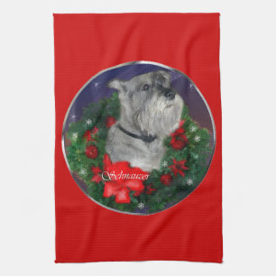 Standard Schnauzer Weihnachten Küchentuch