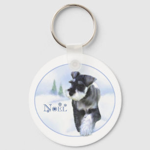 Standard Schnauzer Weihnachten Schlüsselanhänger