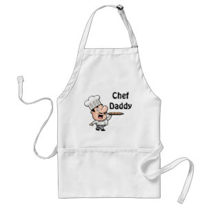 Standard-Schürze mit Koch und Zitat "Chef Daddy" Schürze