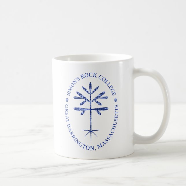 Standard Size Blue Simon's Rock Siegel Tasse (Rechts)