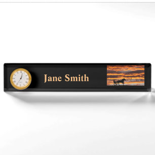 Standard Trotting Racehorse Desk Name Plate Namensplakette