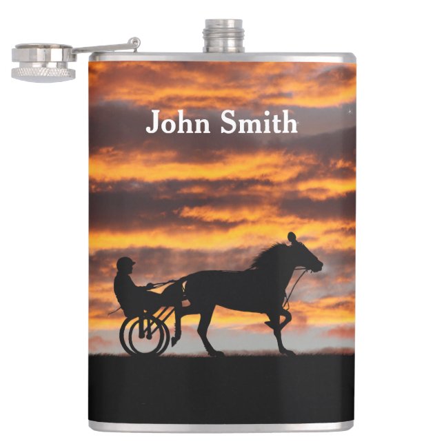 Standard Trotting Racehorse Drink Flask Flachmann (Geöffnet)