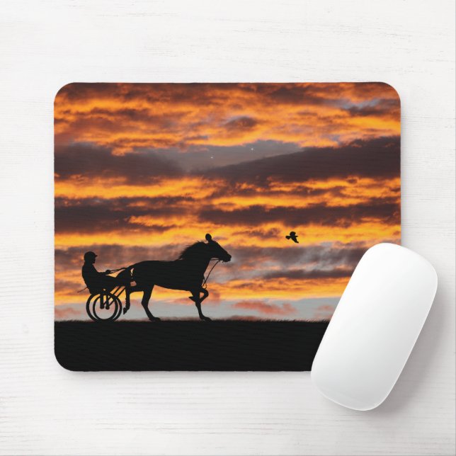 Standard-Trotting Racehorse Mousepad (Mit Mouse)