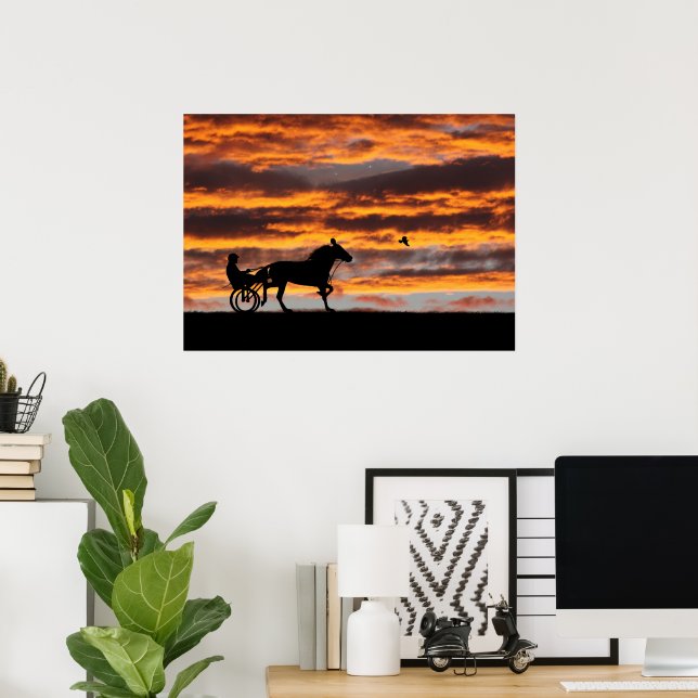 Standard-Trotting-Racehorse-Poster Poster (Heimbüro)