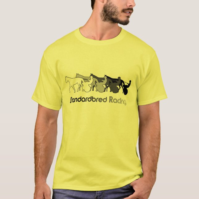 Standardbred, das Silhouette läuft T-Shirt (Vorderseite)