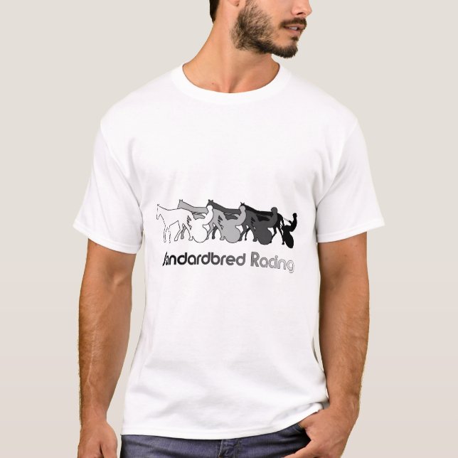 Standardbred, das Silhouette läuft T-Shirt (Vorderseite)